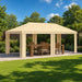 Gazebo Deksel 6 x 3 m Krem Polyester 190 gsm