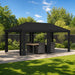 Gazebo Deksel 6 x 3 m Svart Polyester 190 gsm