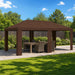 Gazebo Deksel 6 x 3 m Brun Polyester 190 gsm