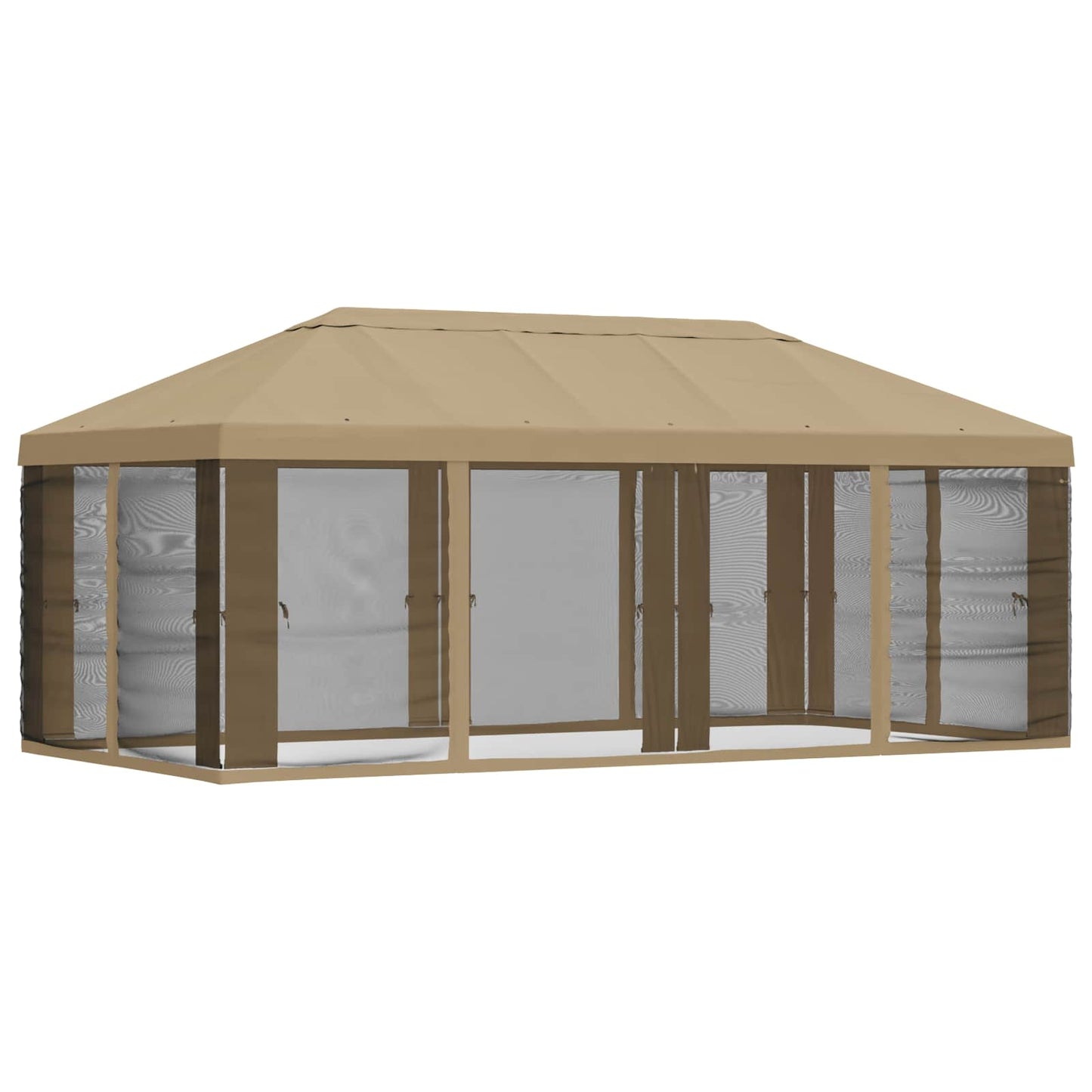 Teltduk med sidevegger Beige 600,5 x 300,5 cm Polyester