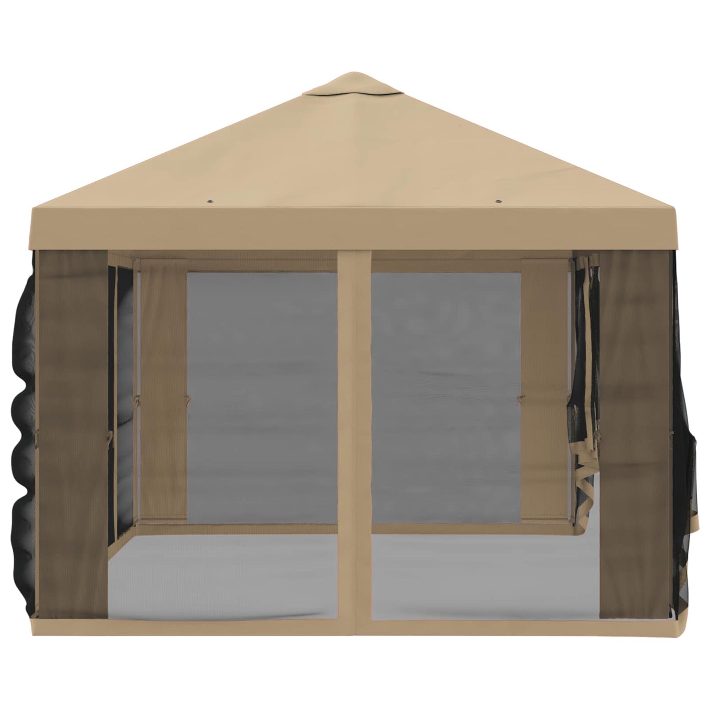 Teltduk med sidevegger Beige 600,5 x 300,5 cm Polyester
