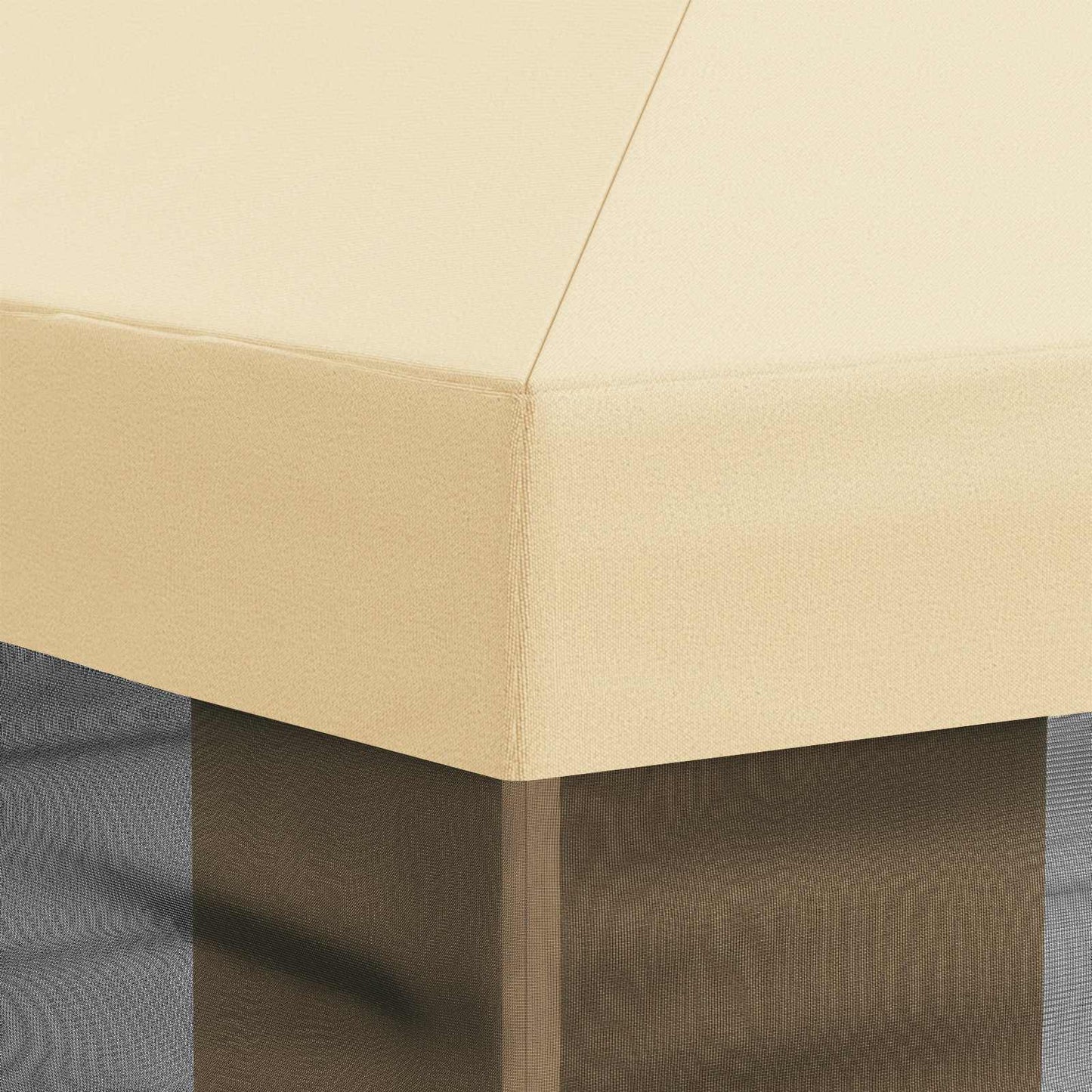 Teltduk med sidevegger Krem 600,5 x 300,5 cm Polyester