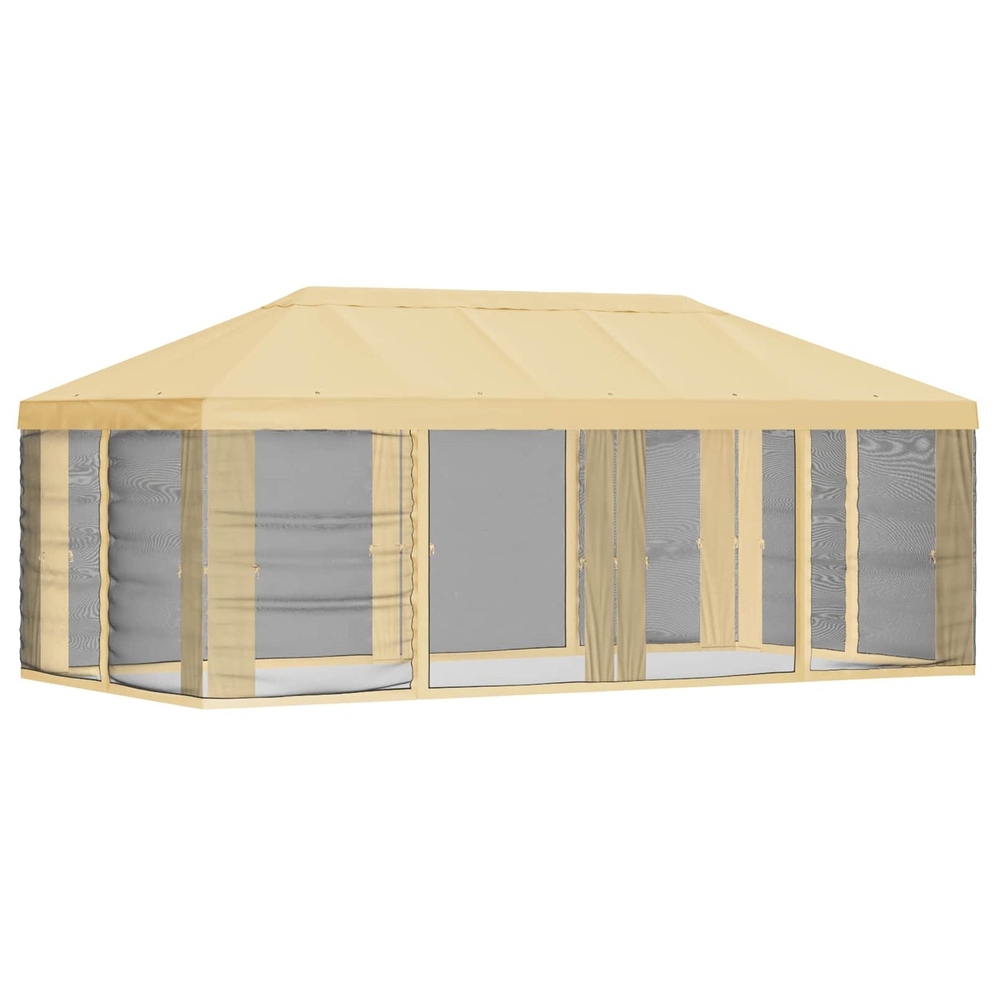 Teltduk med sidevegger Krem 600,5 x 300,5 cm Polyester