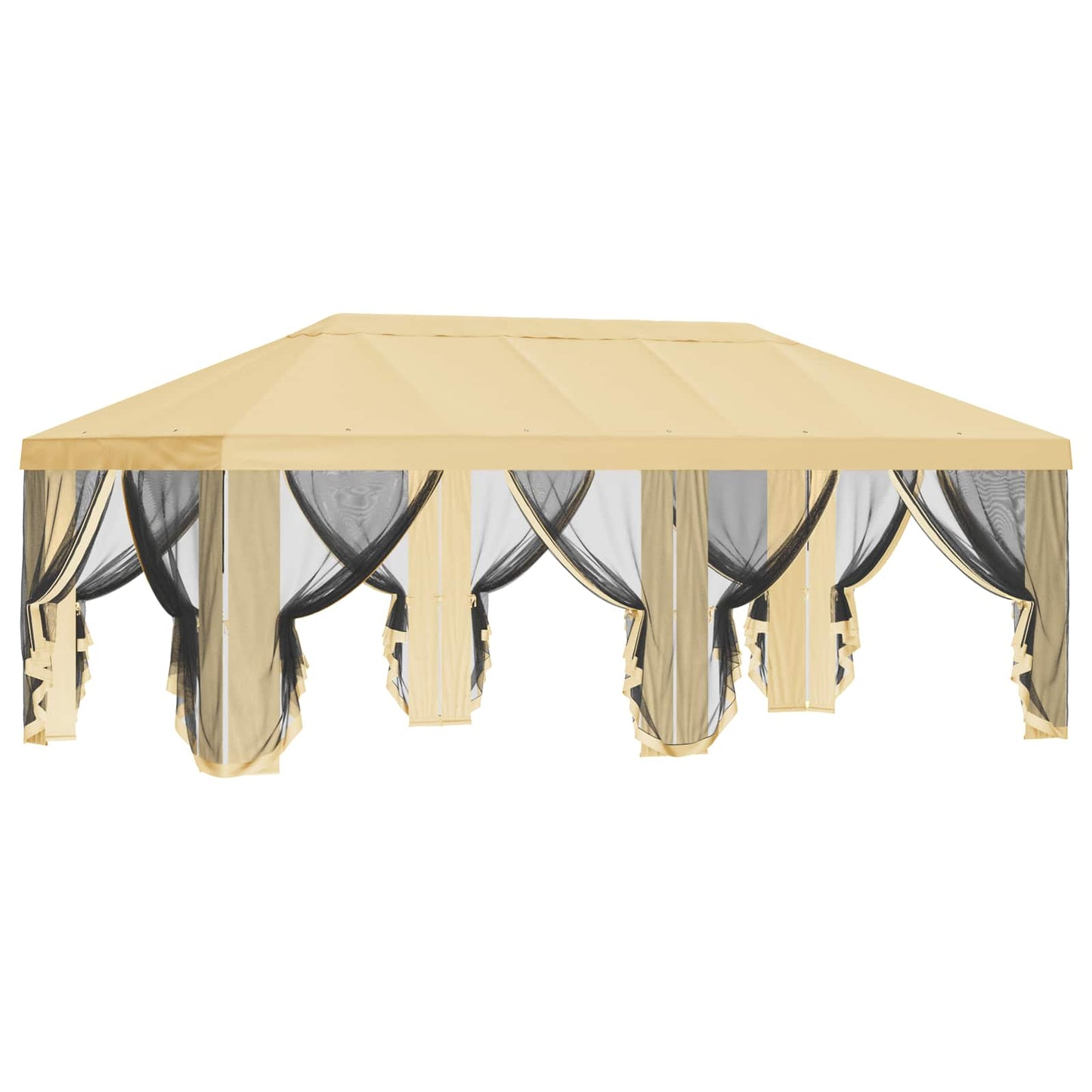 Teltduk med sidevegger Krem 600,5 x 300,5 cm Polyester