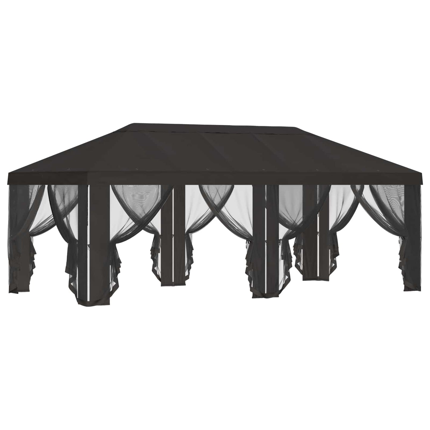 Teltduk med sidevegger Antrasitt 600,5 x 300,5 cm Polyester