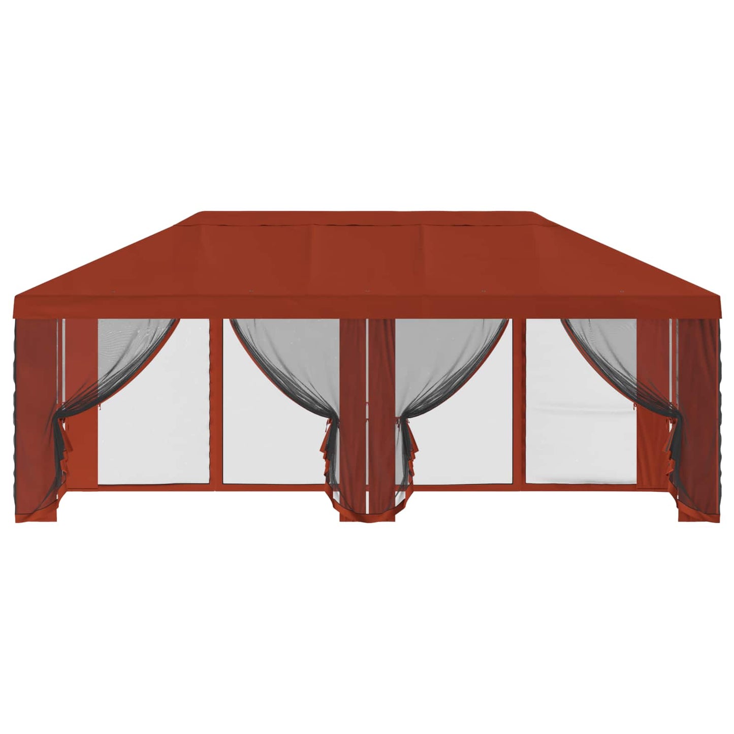 Teltduk med sidevegger Terrakotta 600,5 x 300,5 cm Polyester