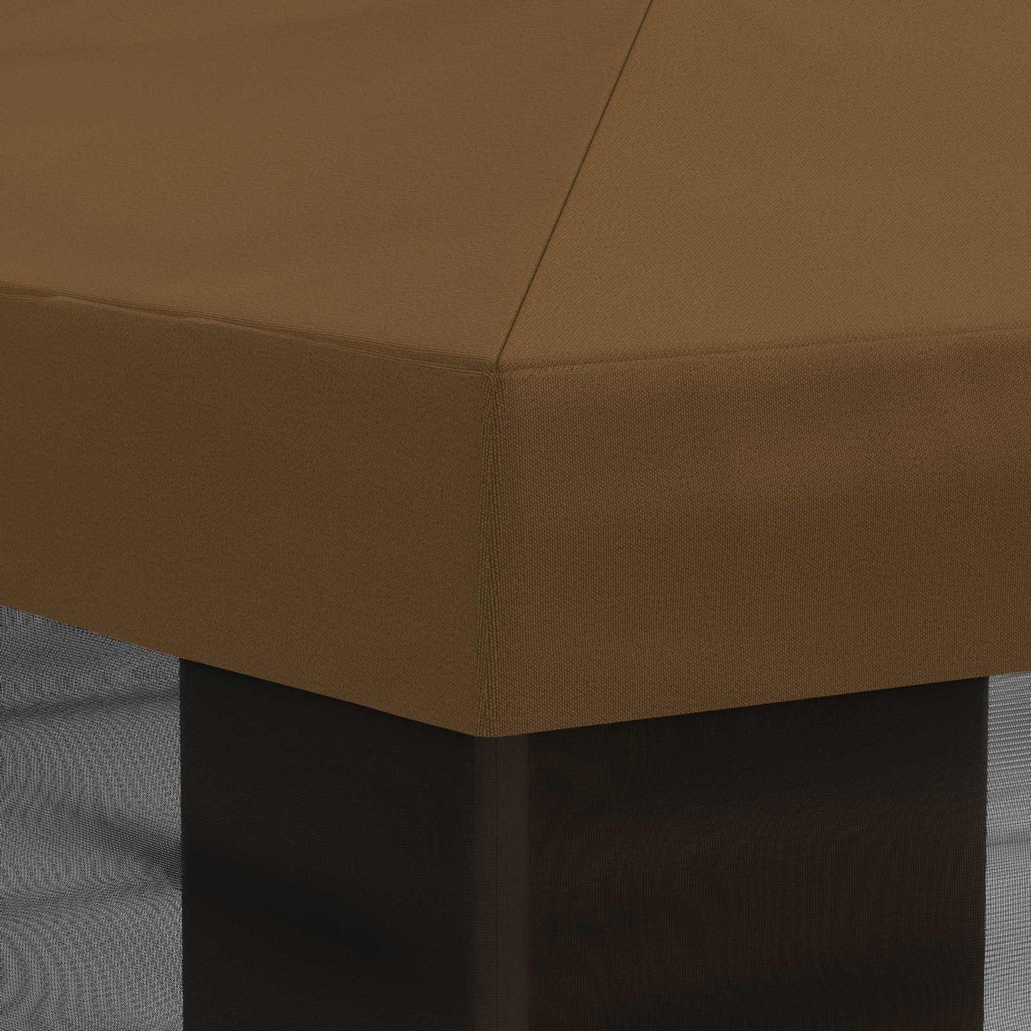 Teltduk med sidevegger Gråbrun 600,5 x 300,5 cm Polyester