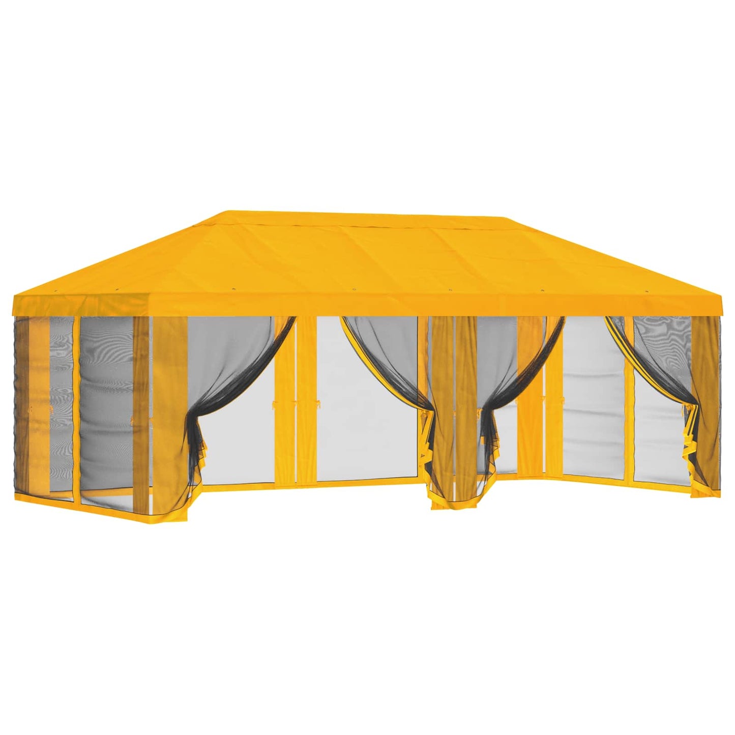 Teltduk med sidevegger Gul 600,5 x 300,5 cm Polyester