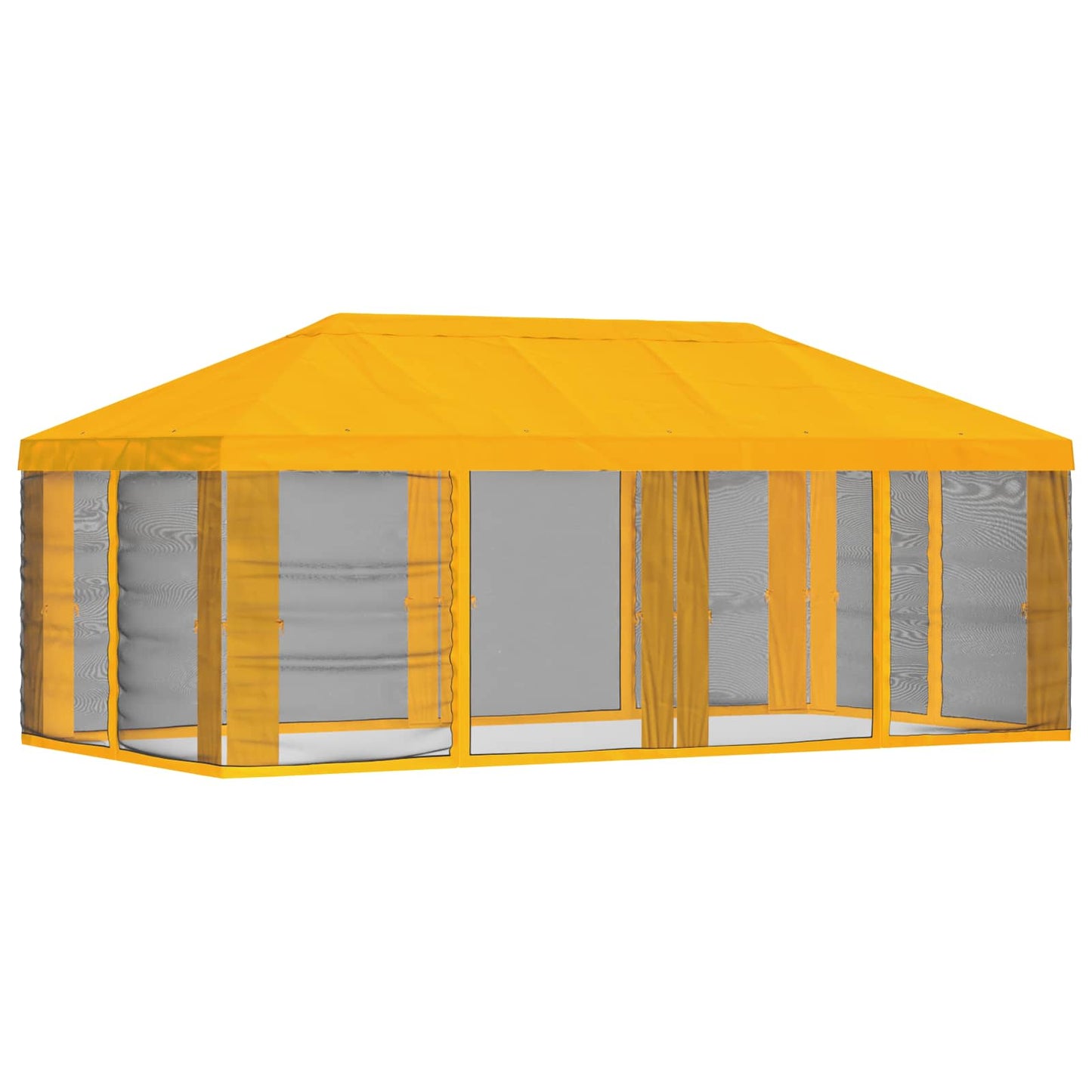 Teltduk med sidevegger Gul 600,5 x 300,5 cm Polyester