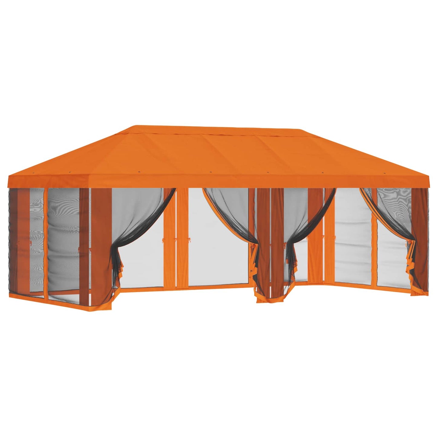 Teltduk med sidevegger Oransje 600,5 x 300,5 cm Polyester