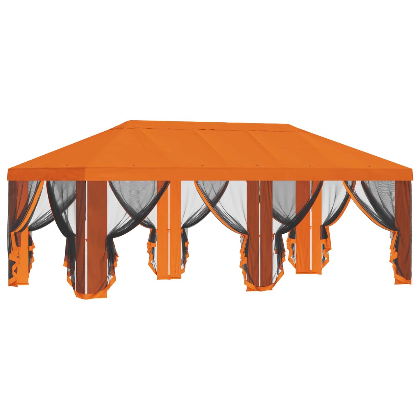 Teltduk med sidevegger Oransje 600,5 x 300,5 cm Polyester