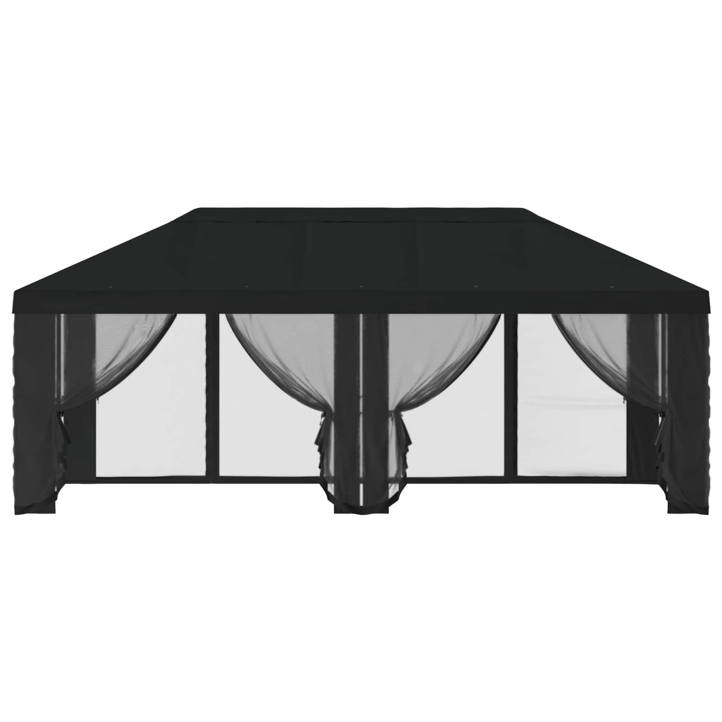 Teltduk med sidevegger Svart 600,5 x 300,5 cm Polyester