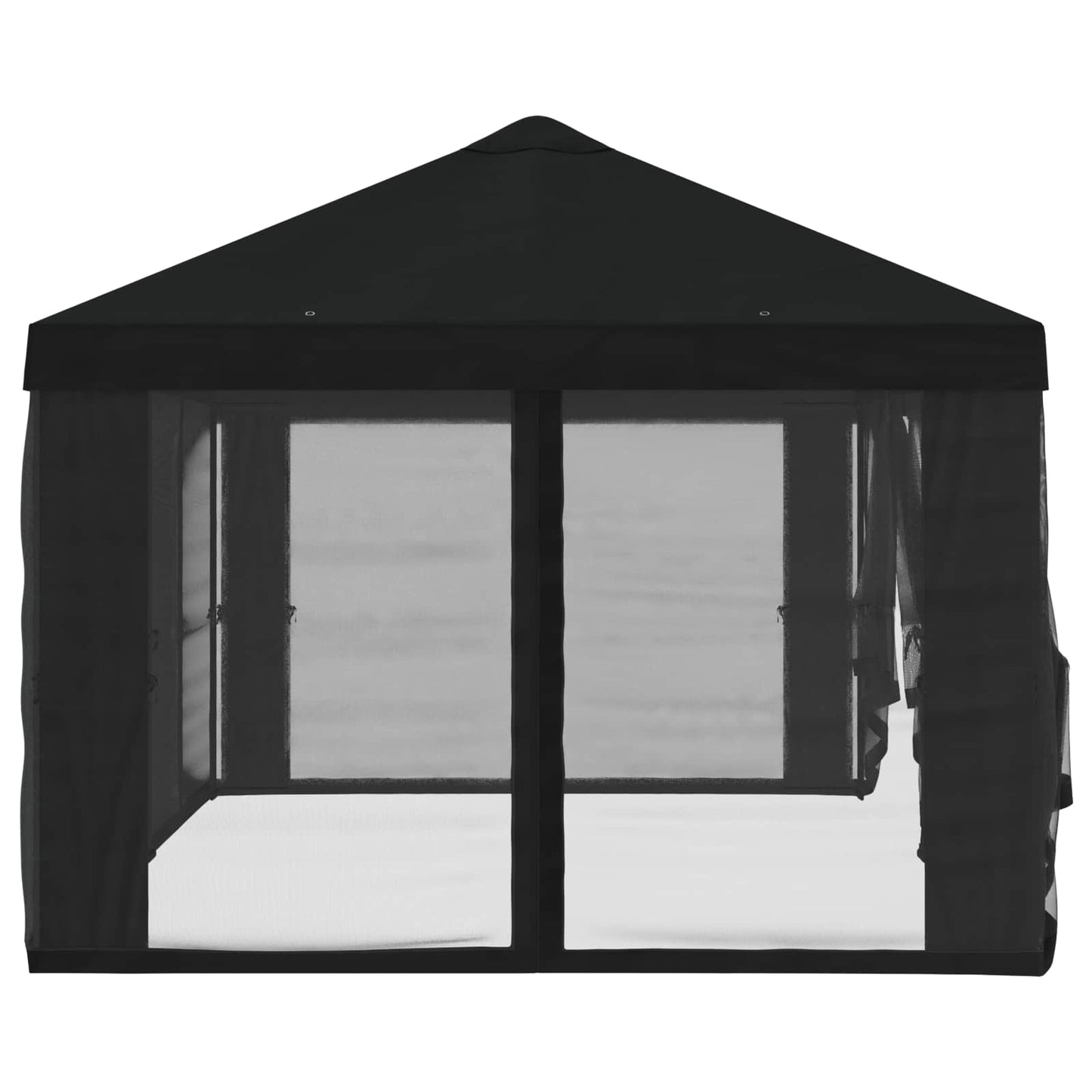 Teltduk med sidevegger Svart 600,5 x 300,5 cm Polyester