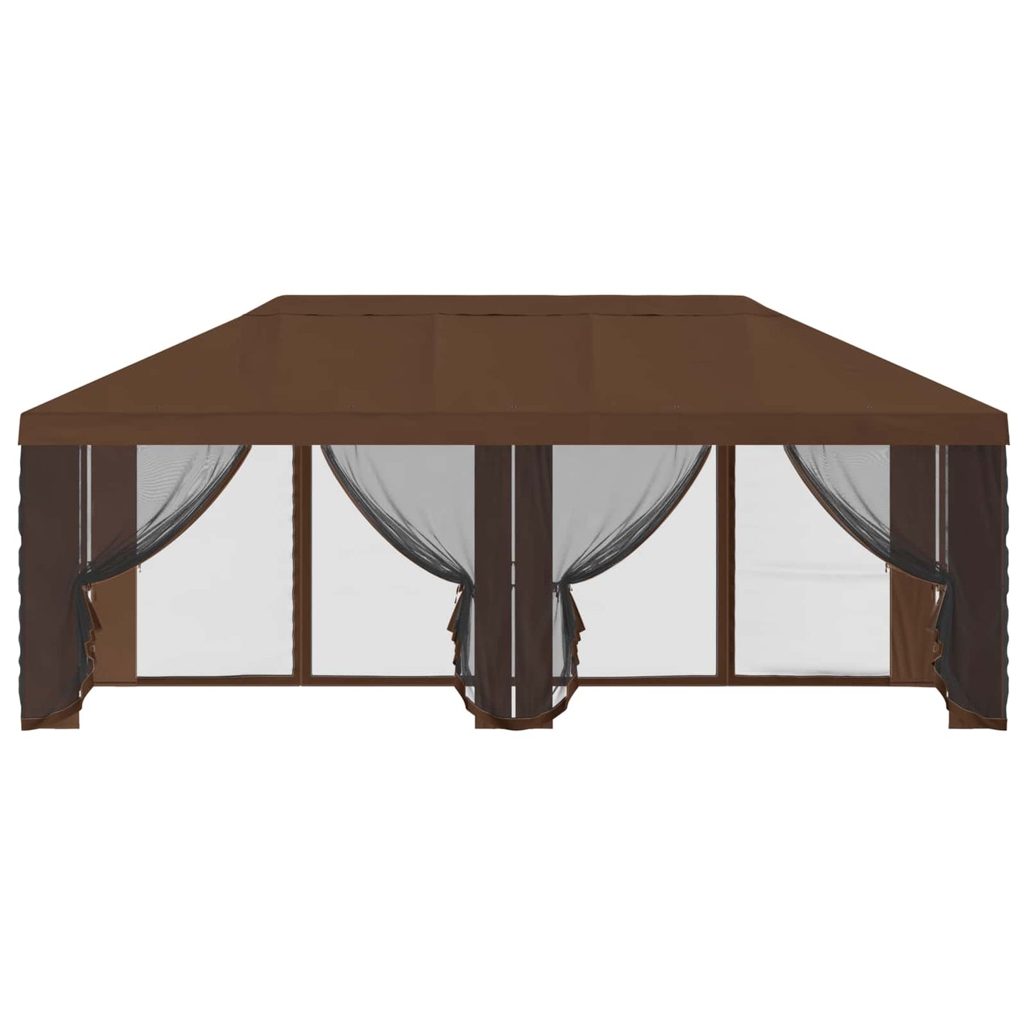 Teltduk med sidevegger Brun 600,5 x 300,5 cm Polyester