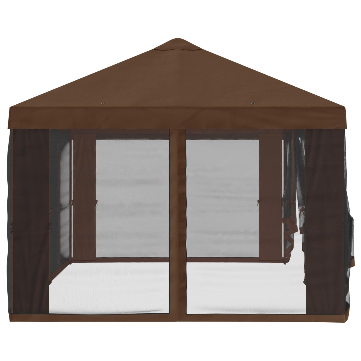 Teltduk med sidevegger Brun 600,5 x 300,5 cm Polyester