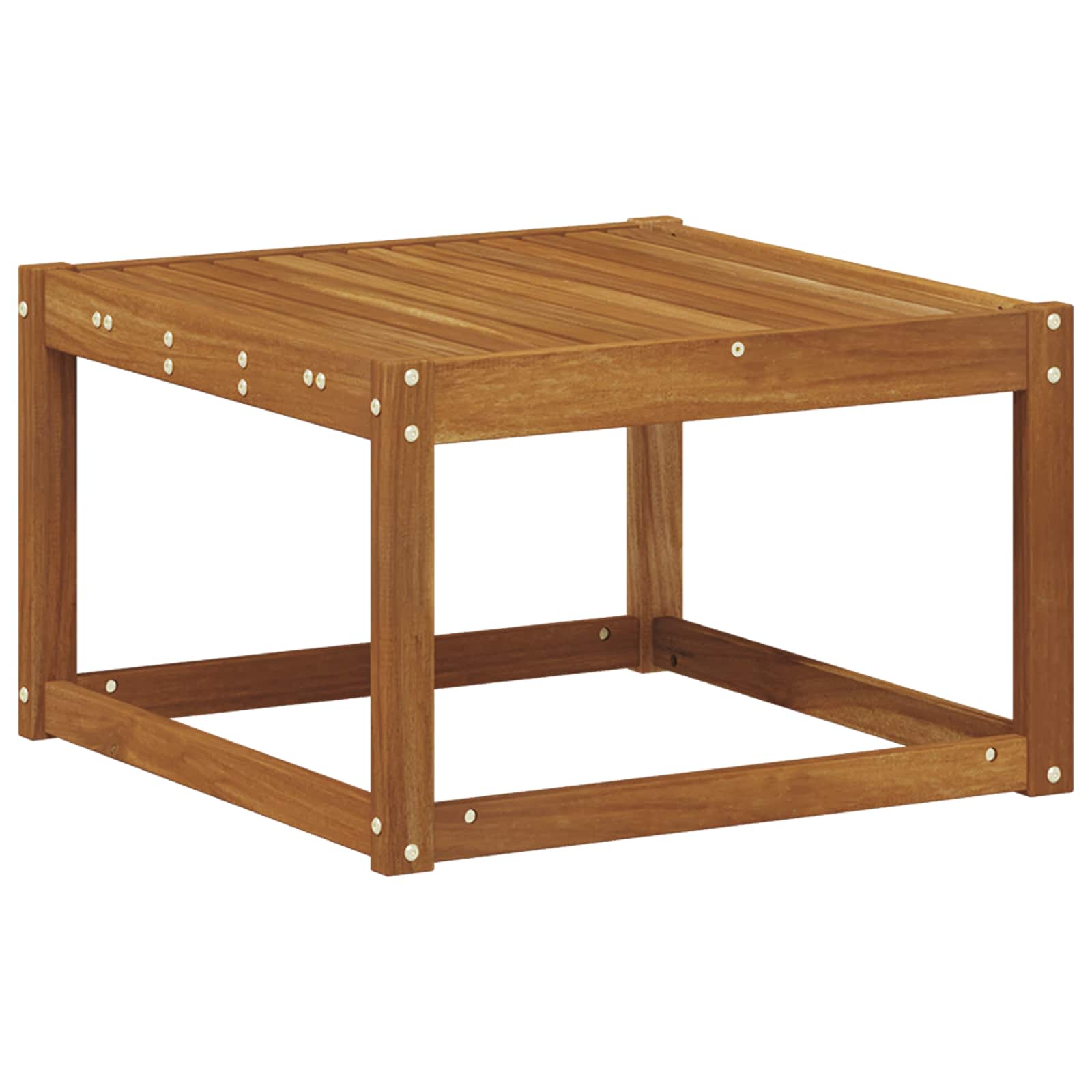 Utebord Solid akasietre Naturlig 59 x 59 x 37 cm vidaXL