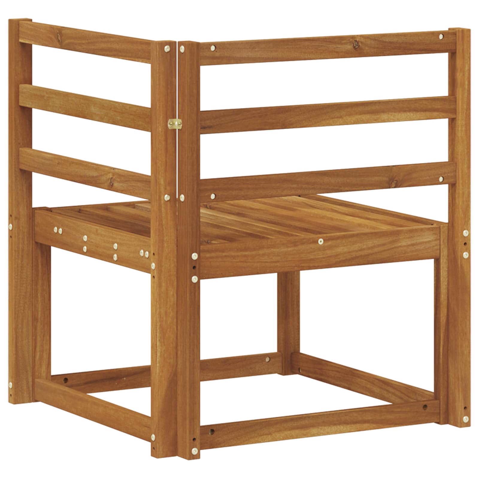 Ute Hjørnesofa Solid akasietre Naturlig 63 x 63 x 73 cm vidaXL