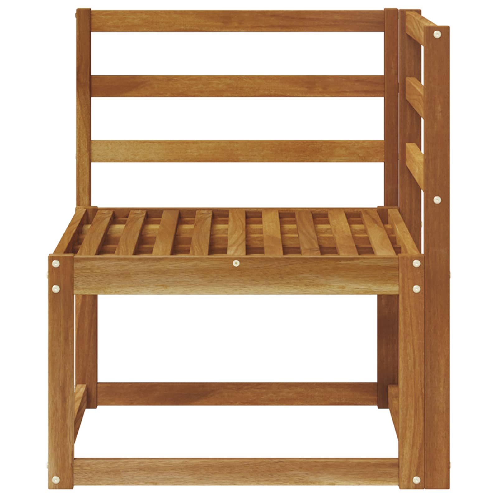 Ute Hjørnesofa Solid akasietre Naturlig 63 x 63 x 73 cm vidaXL