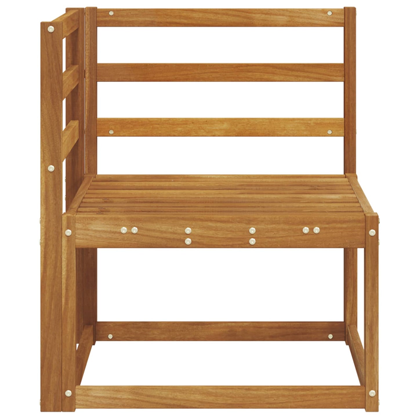 Ute Hjørnesofa Solid akasietre Naturlig 63 x 63 x 73 cm vidaXL