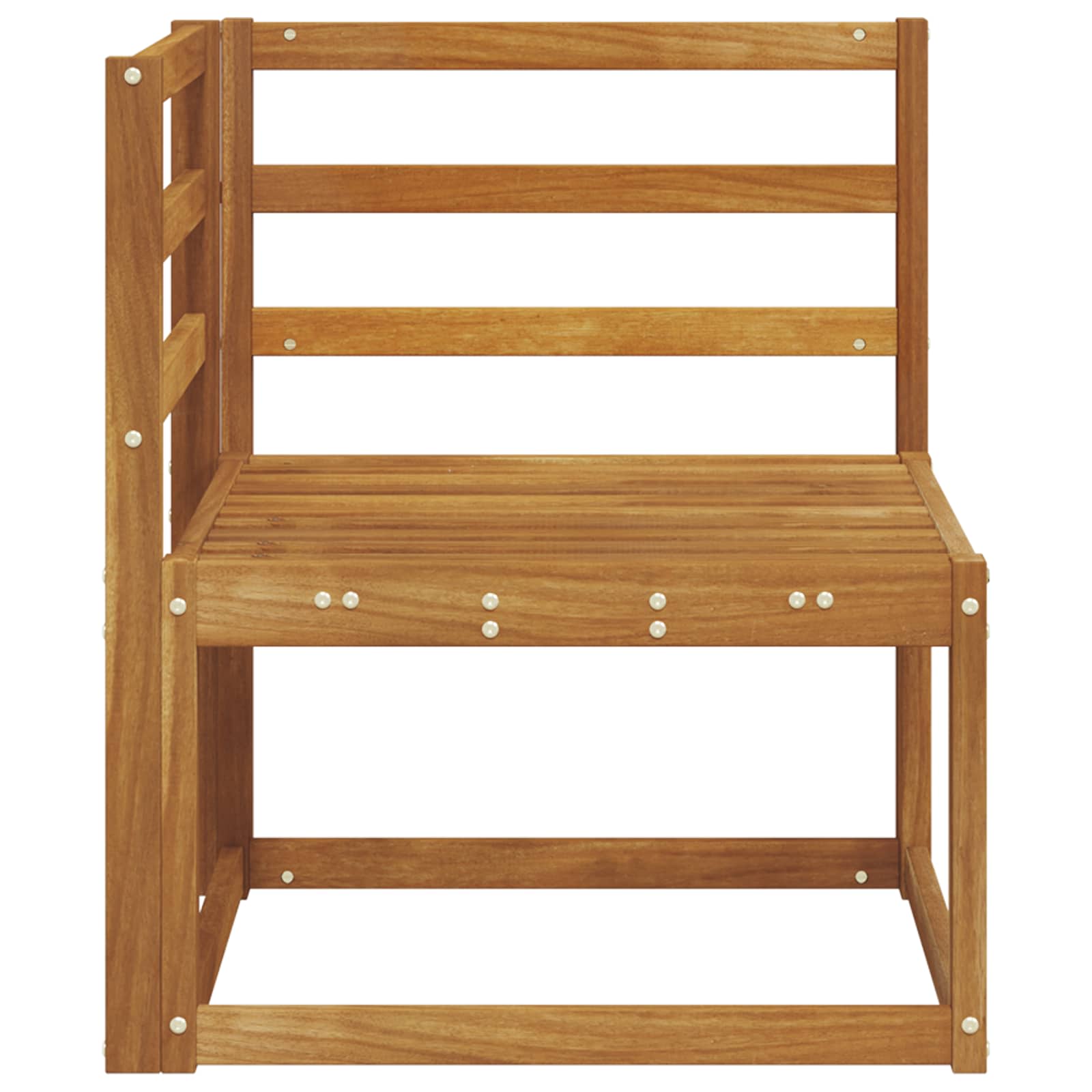 Ute Hjørnesofa Solid akasietre Naturlig 63 x 63 x 73 cm vidaXL