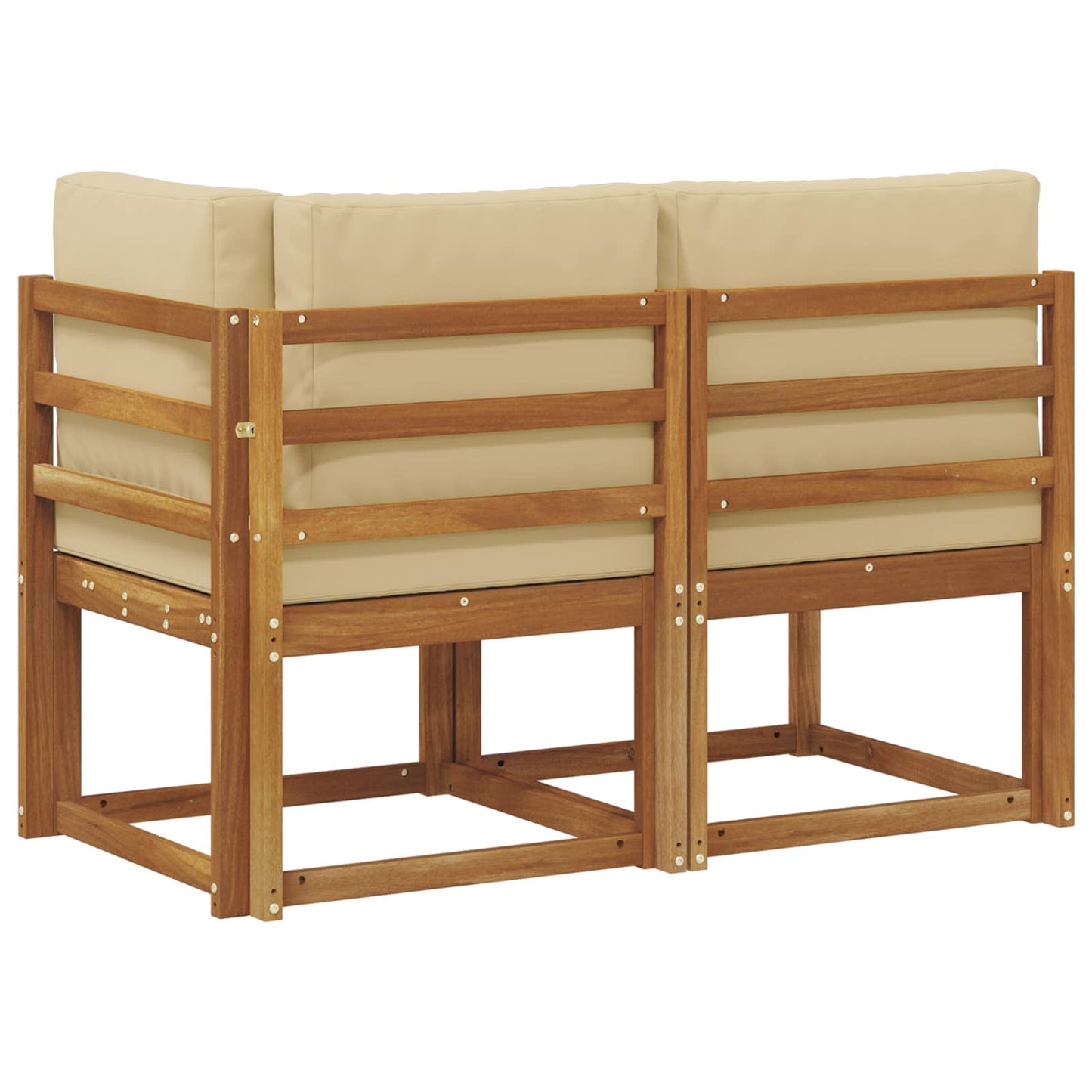 Utendørs midtbord og hjørnesofa 2 Stk Naturlig og Beige vidaXL
