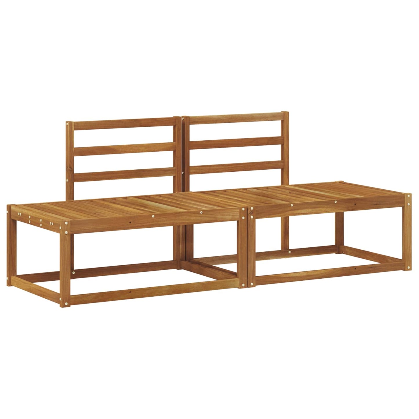Utendørs End Sofagruppe 2 Stk Naturlig 182,5 x 63 x 73 cm vidaXL