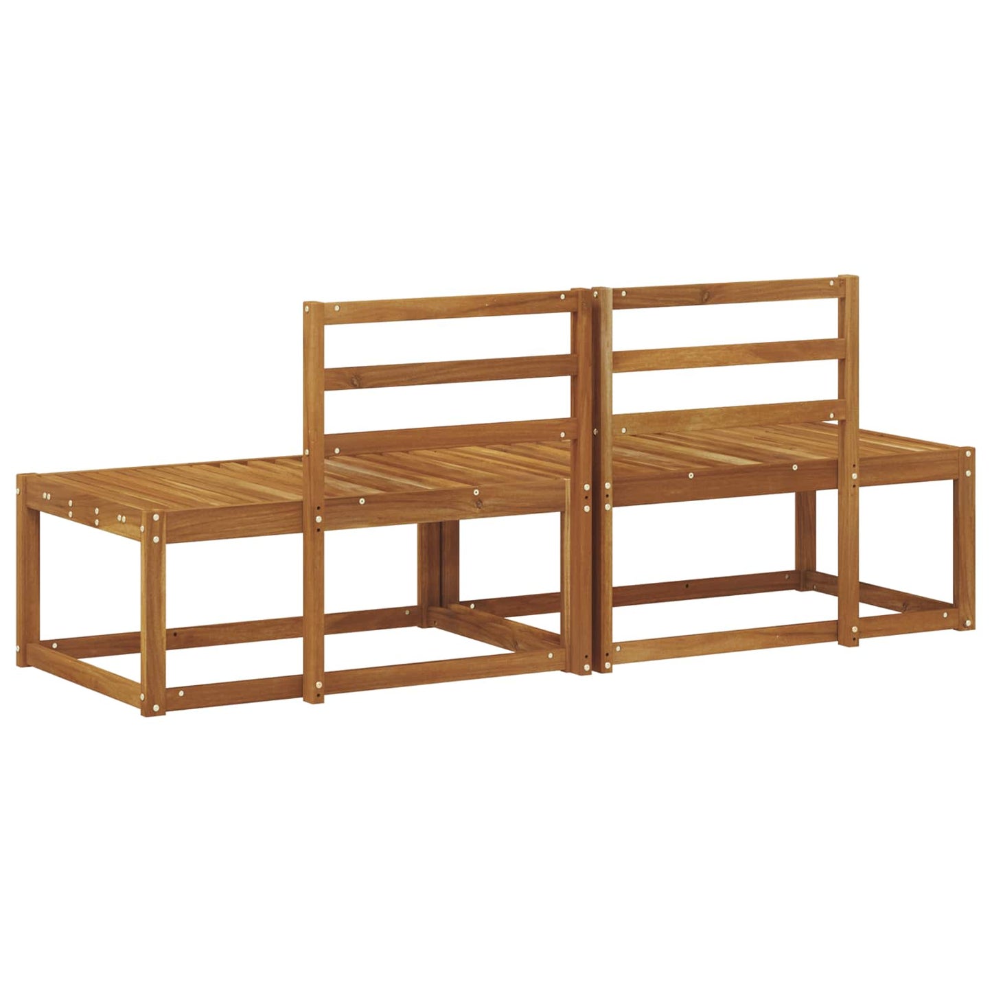 Utendørs End Sofagruppe 2 Stk Naturlig 182,5 x 63 x 73 cm vidaXL