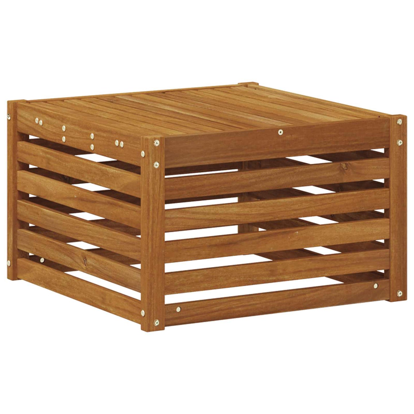 Utebord Solid akasietre Naturlig 59 x 59 x 37 cm
