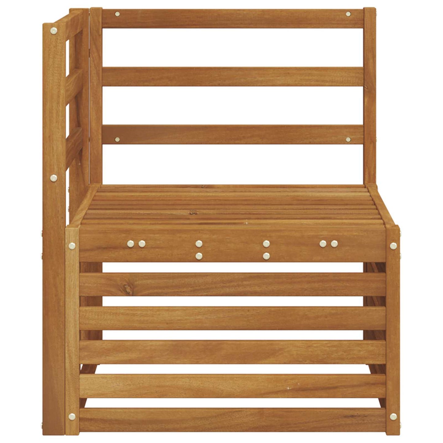 Ute Hjørnesofa Solid akasietre Naturlig 63 x 63 x 73 cm