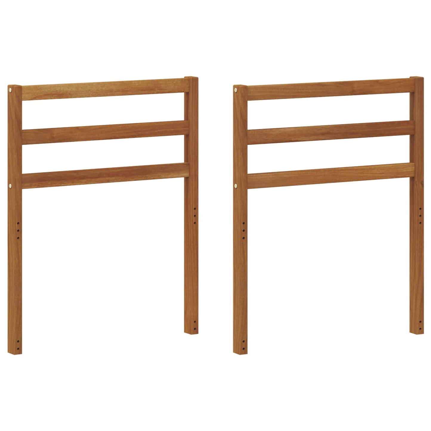 Armlene 2 pcs Naturlig 59 x 4 x 73 cm Solid akasietre