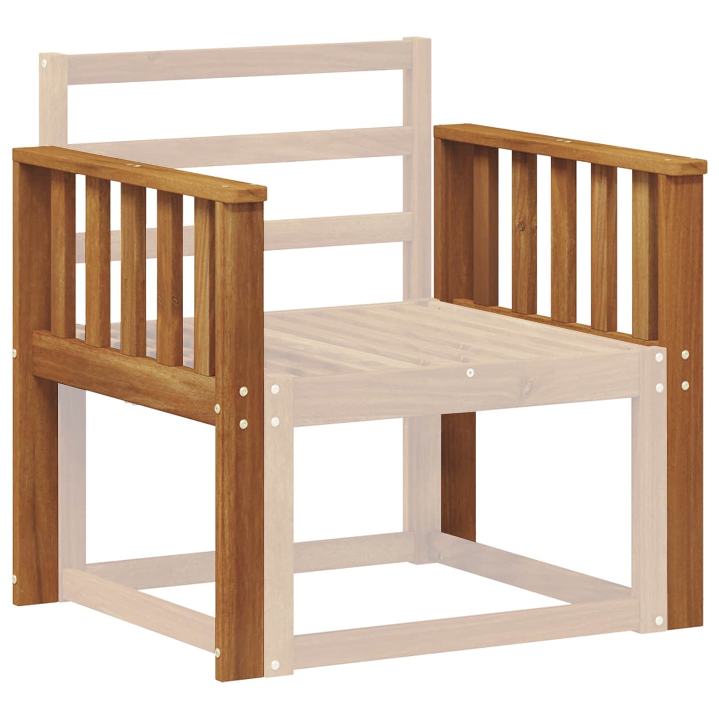 Armlener 2 pcs Brun 60 x 6 x 61 cm Konstruert tre