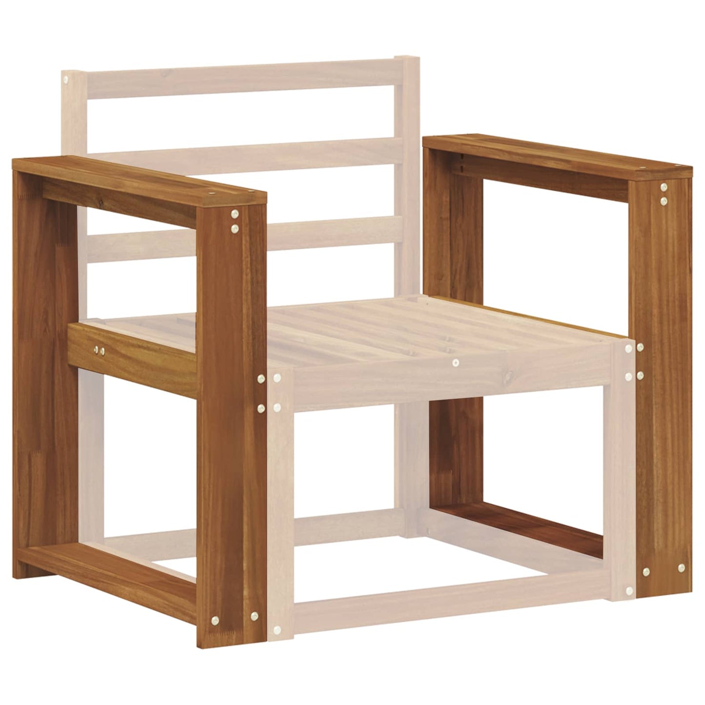 Armlene 2 stk. Naturlig 58,5 x 10 x 61 cm Solid akasietre