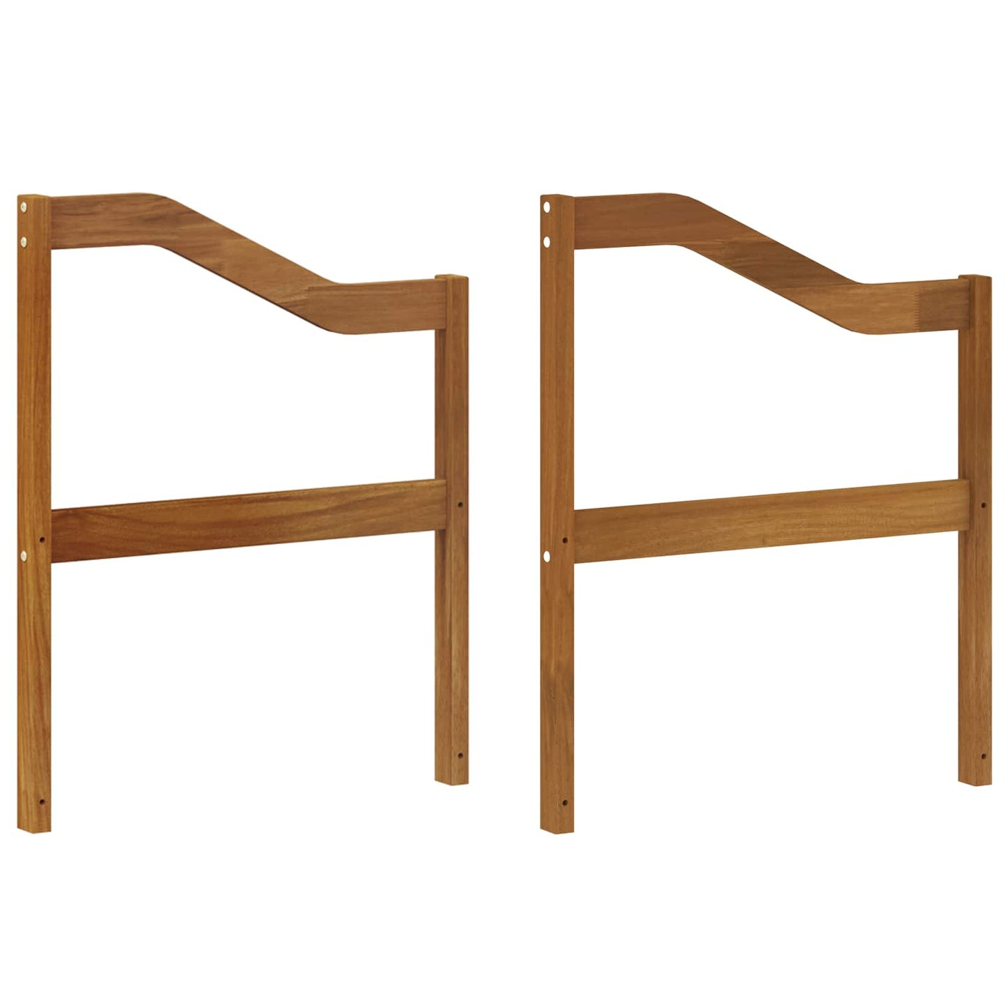 Armlene 2 pcs Naturlig 59 x 4 x 73 cm Solid akasietre