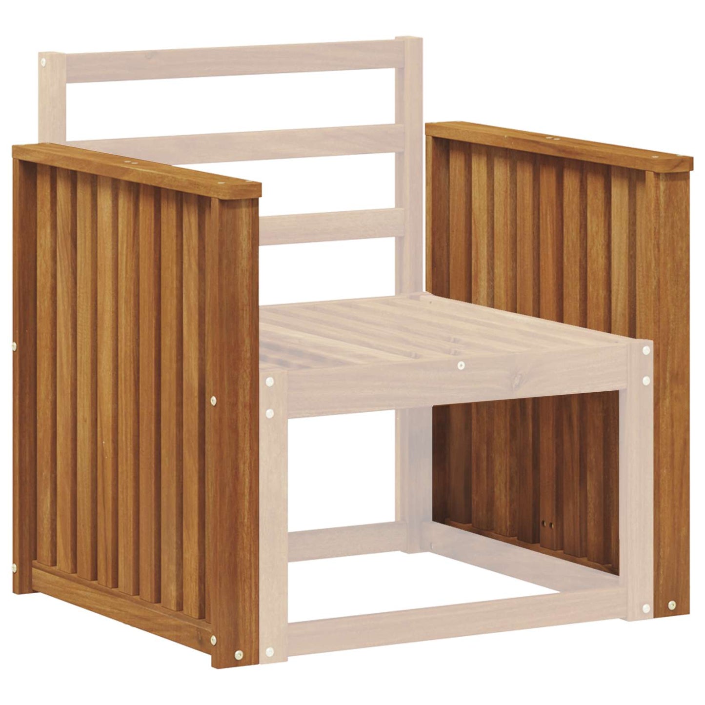 Armlener 2 pcs Brun 60 x 6 x 61 cm Konstruert tre