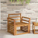 Armlene 2 pcs Naturlig 58,5 x 8 x 60 cm Solid akasietre