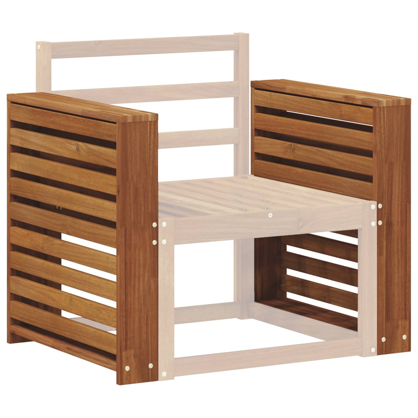Armlener 2 pcs Brun 58.5 x 10 x 61 cm Konstruert tre