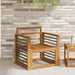 Armlene 2 pcs Naturlig 60 x 6 x 61 cm Solid akasietre