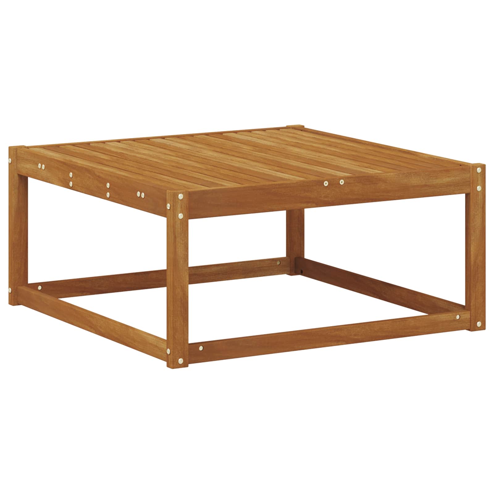 Utebord Solid akasietre Naturlig 79 x 79 x 37 cm vidaXL