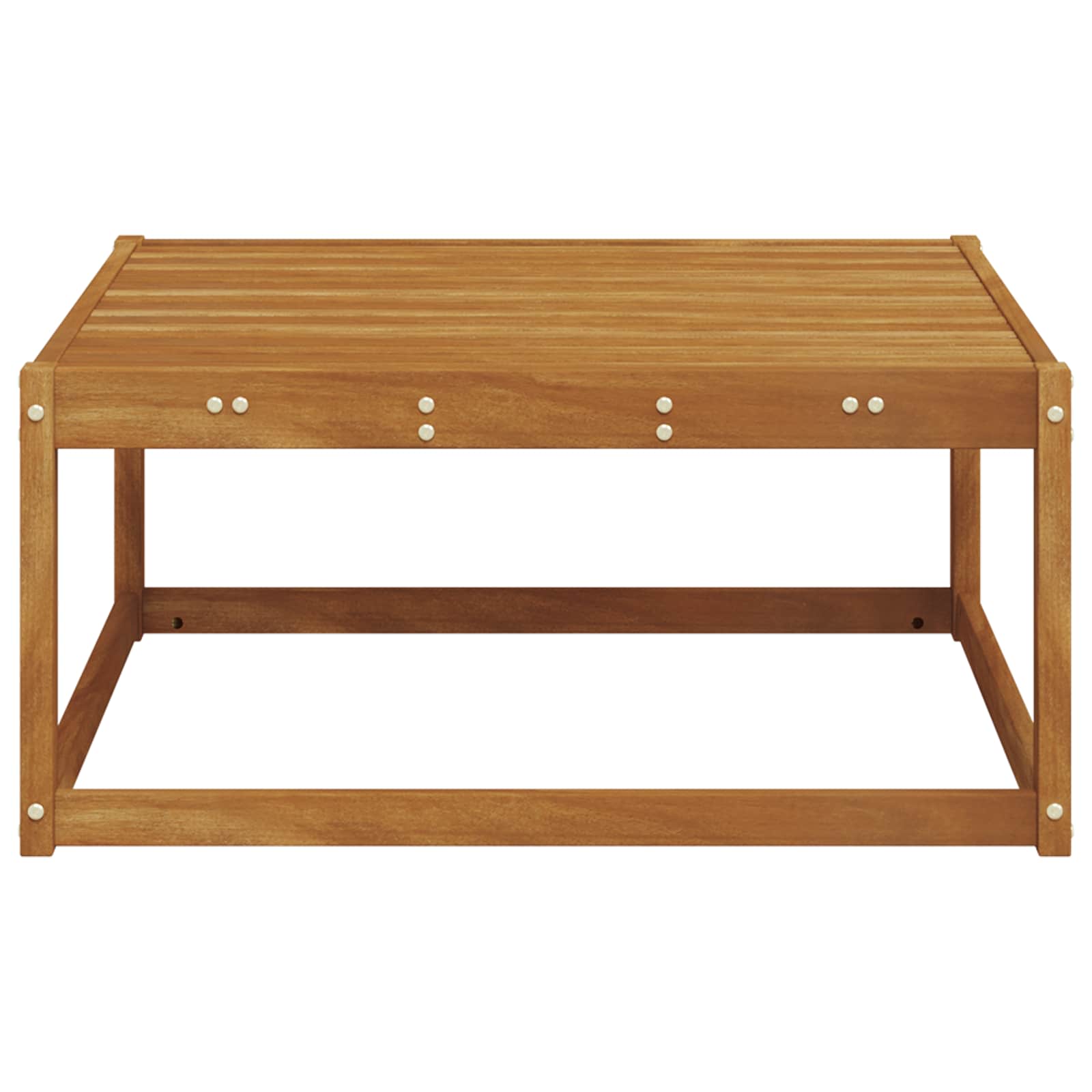 Utebord Solid akasietre Naturlig 79 x 79 x 37 cm vidaXL