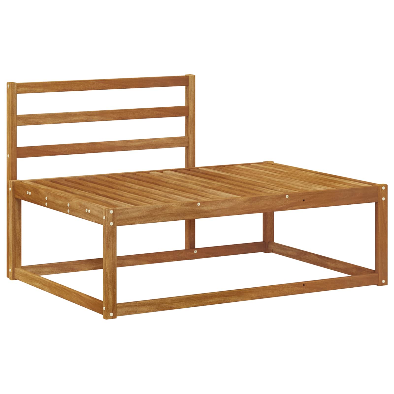 Utendørs end sofa Naturlig 115 x 83 x 73 cm Solid akasietre vidaXL