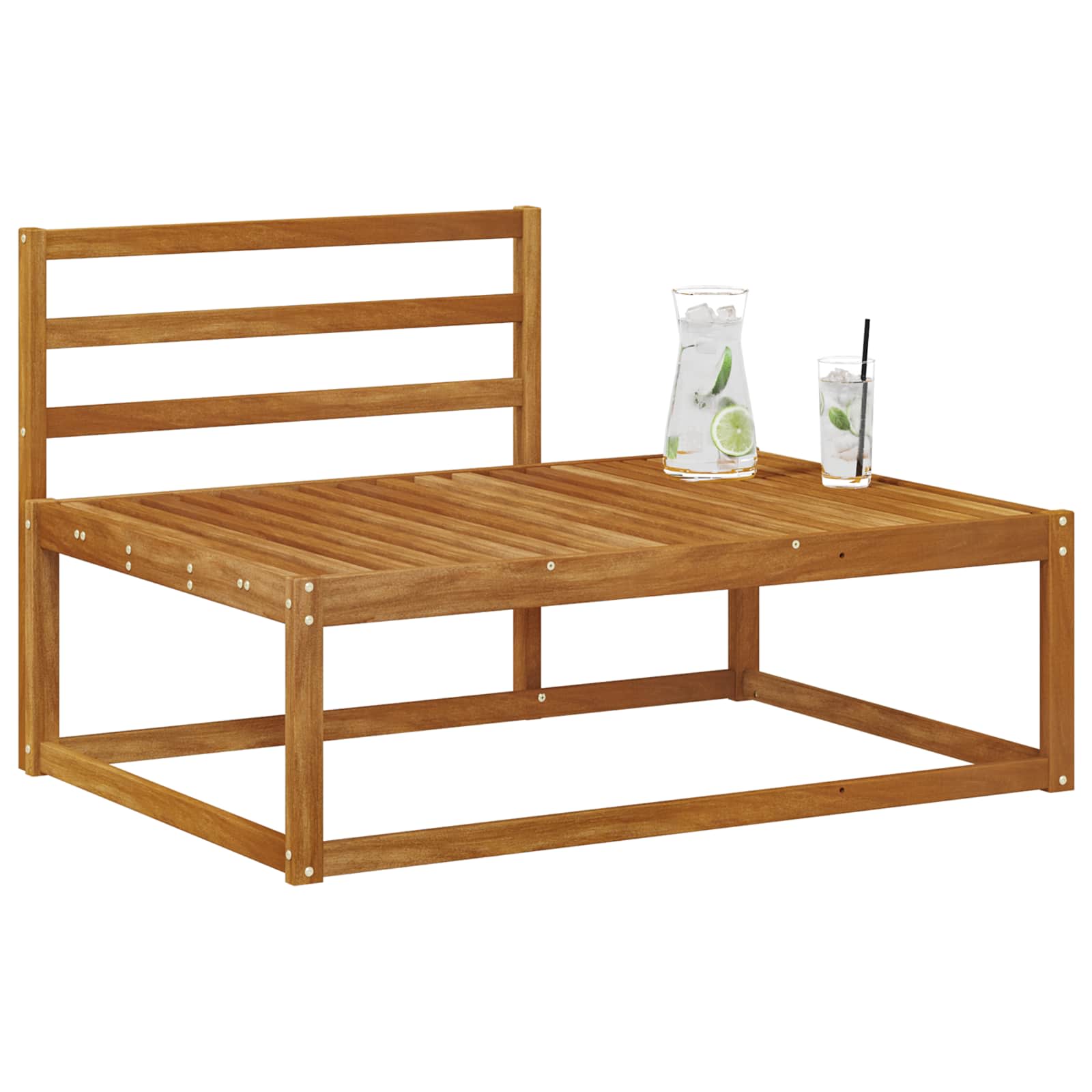 Utendørs end sofa Naturlig 115 x 83 x 73 cm Solid akasietre vidaXL