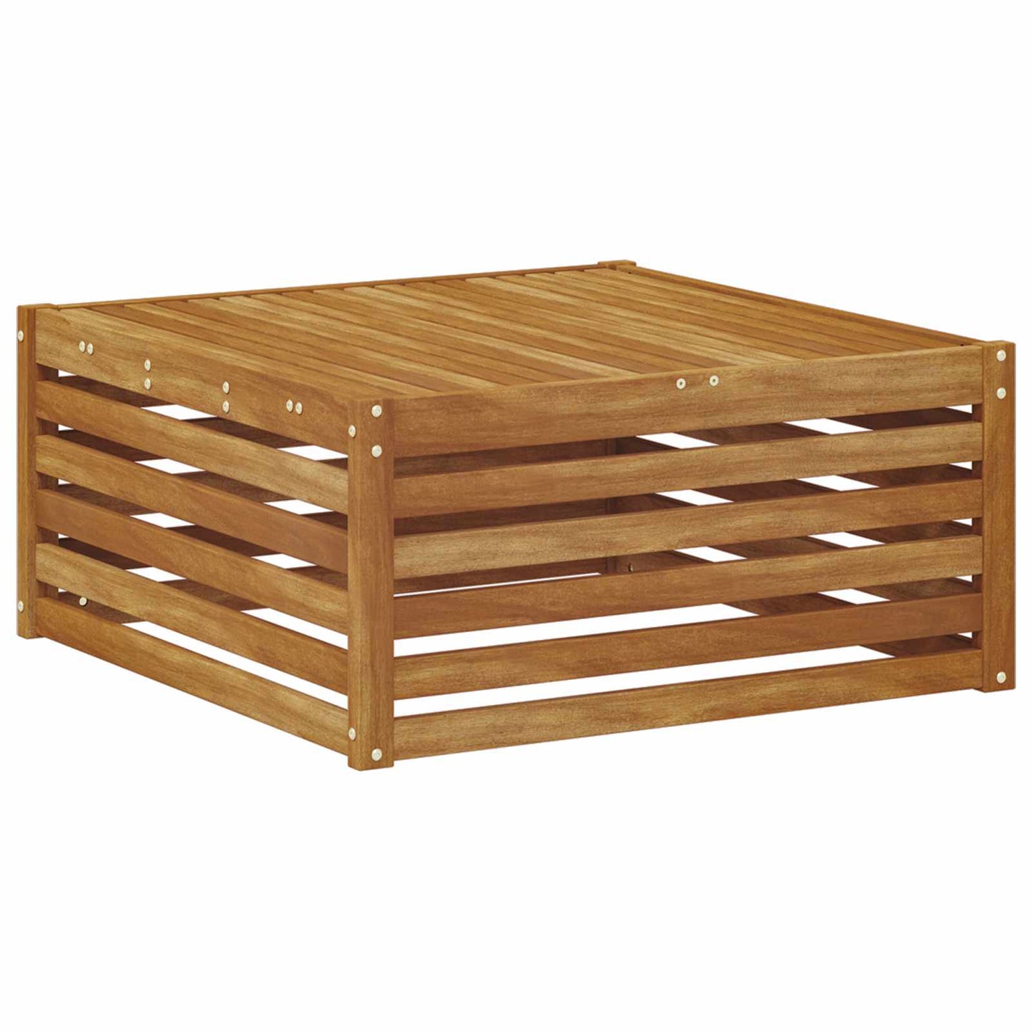 Utebord Solid akasietre Naturlig 79 x 79 x 37 cm