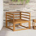 Armlene 2 pcs Naturlig 79 x 4 x 73 cm Solid akasietre