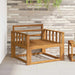Armlene 2 stk. Naturlig 80 x 6 x 61 cm Solid akasietre