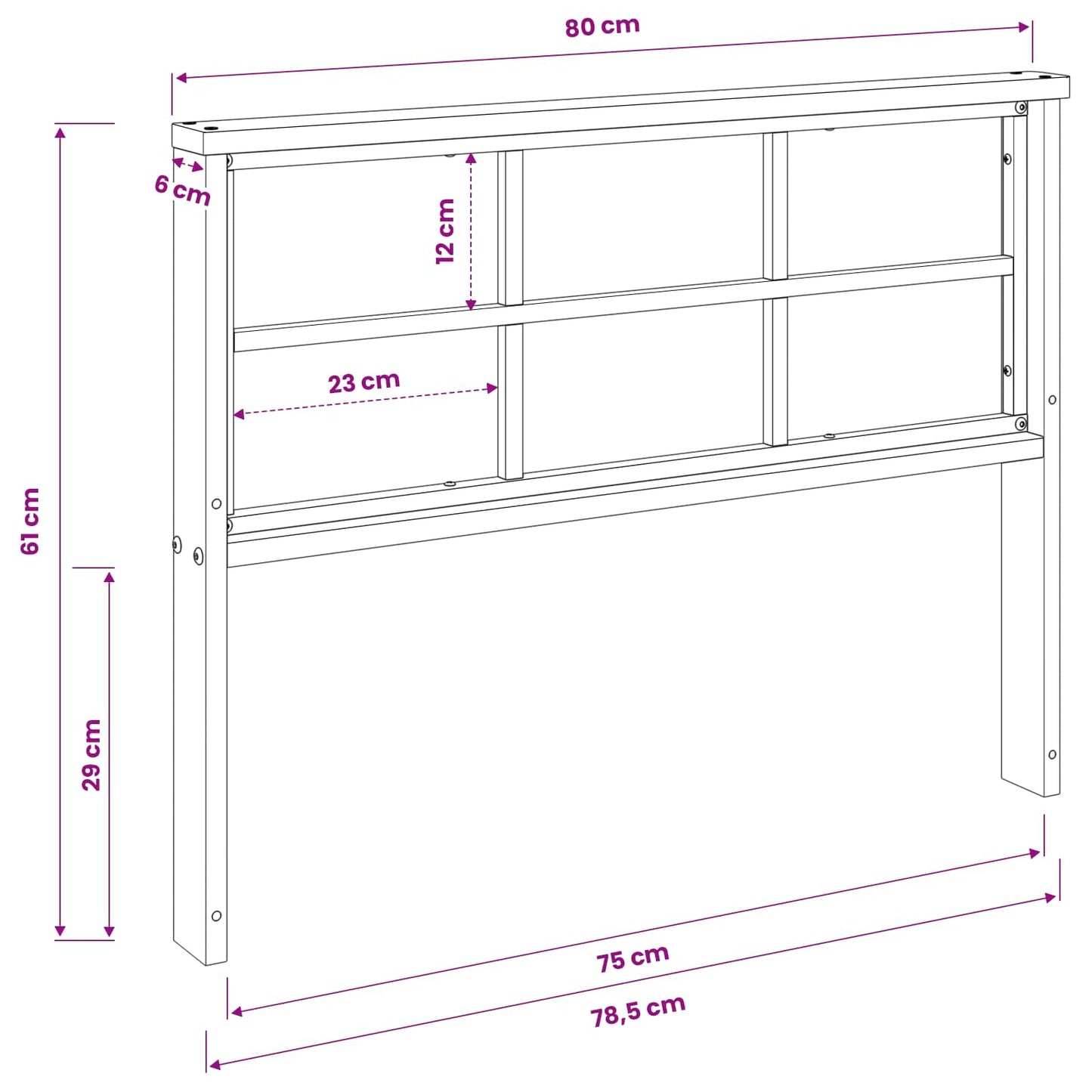 Armlene 2 stk. Naturlig 78,5 x 6 x 61 cm Solid akasietre