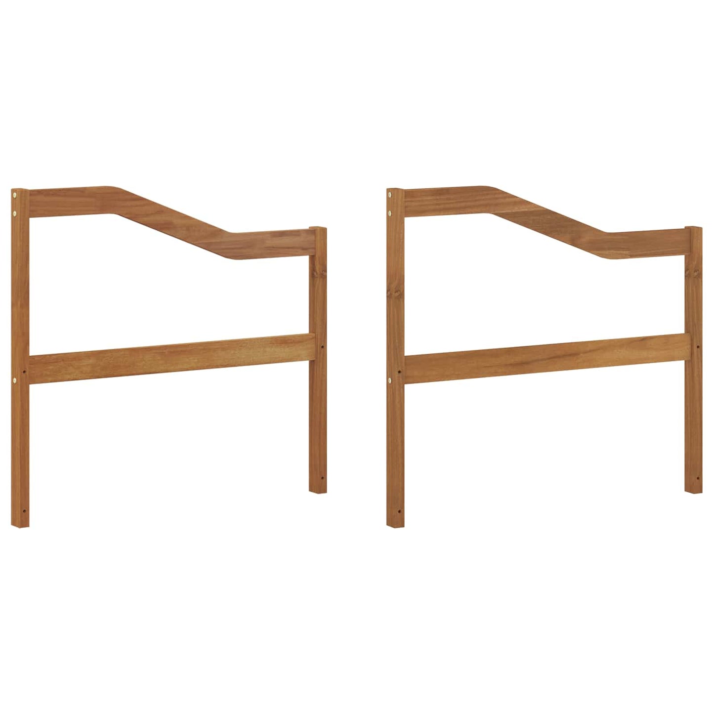 Armlene 2 stk. Naturlig 79 x 4 x 73 cm Solid akasietre