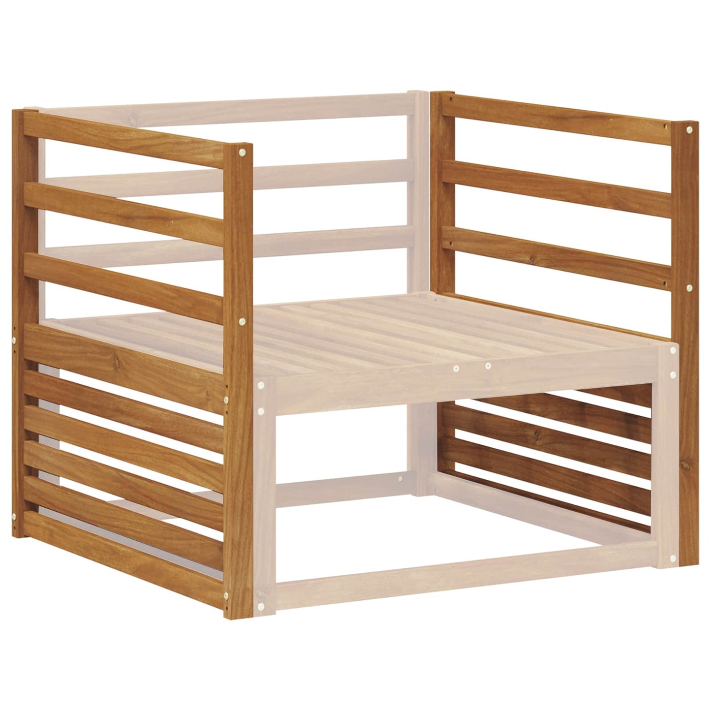 Armlene 2 stk. Naturlig 79 x 4 x 73 cm Solid akasietre