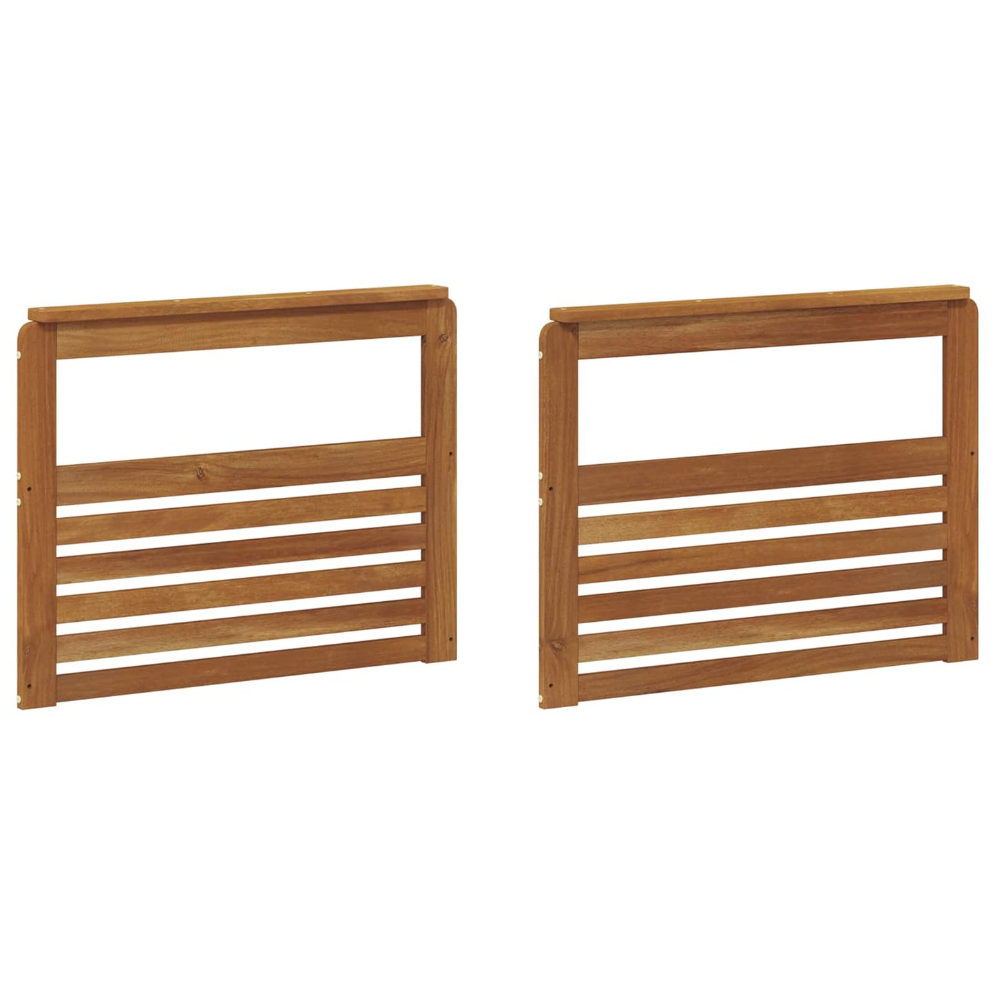 Armlene 2 stk. Naturlig 79 x 6 x 61 cm Solid akasietre