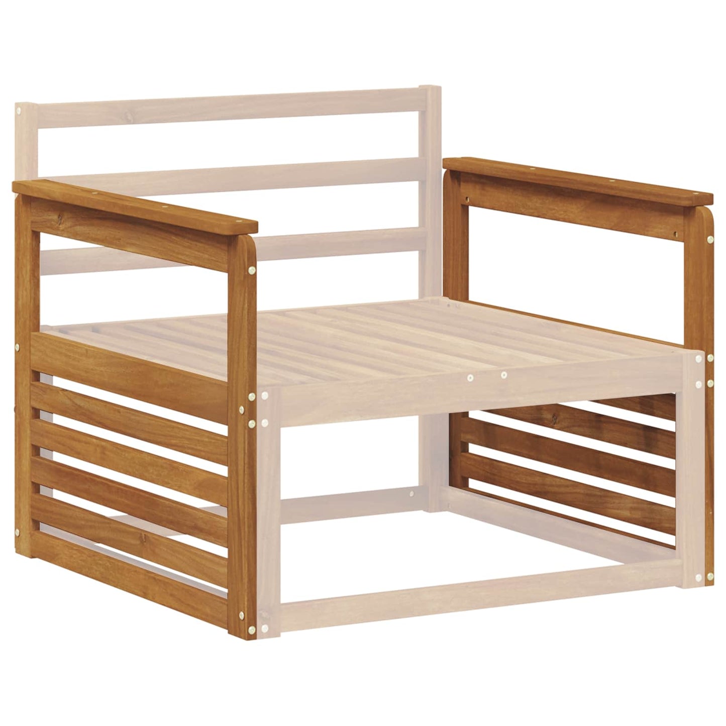 Armlene 2 stk. Naturlig 79 x 6 x 61 cm Solid akasietre