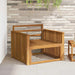 Armlene 2 stk. Naturlig 80 x 6 x 61 cm Solid akasietre